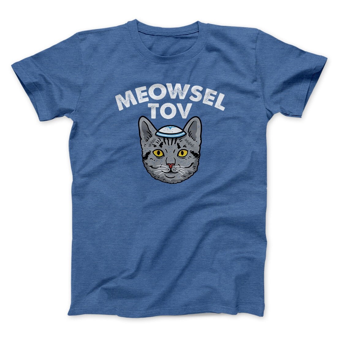 Meowsel Tov Funny Hanukkah Unisex T-Shirt - Cotton Poly Blend