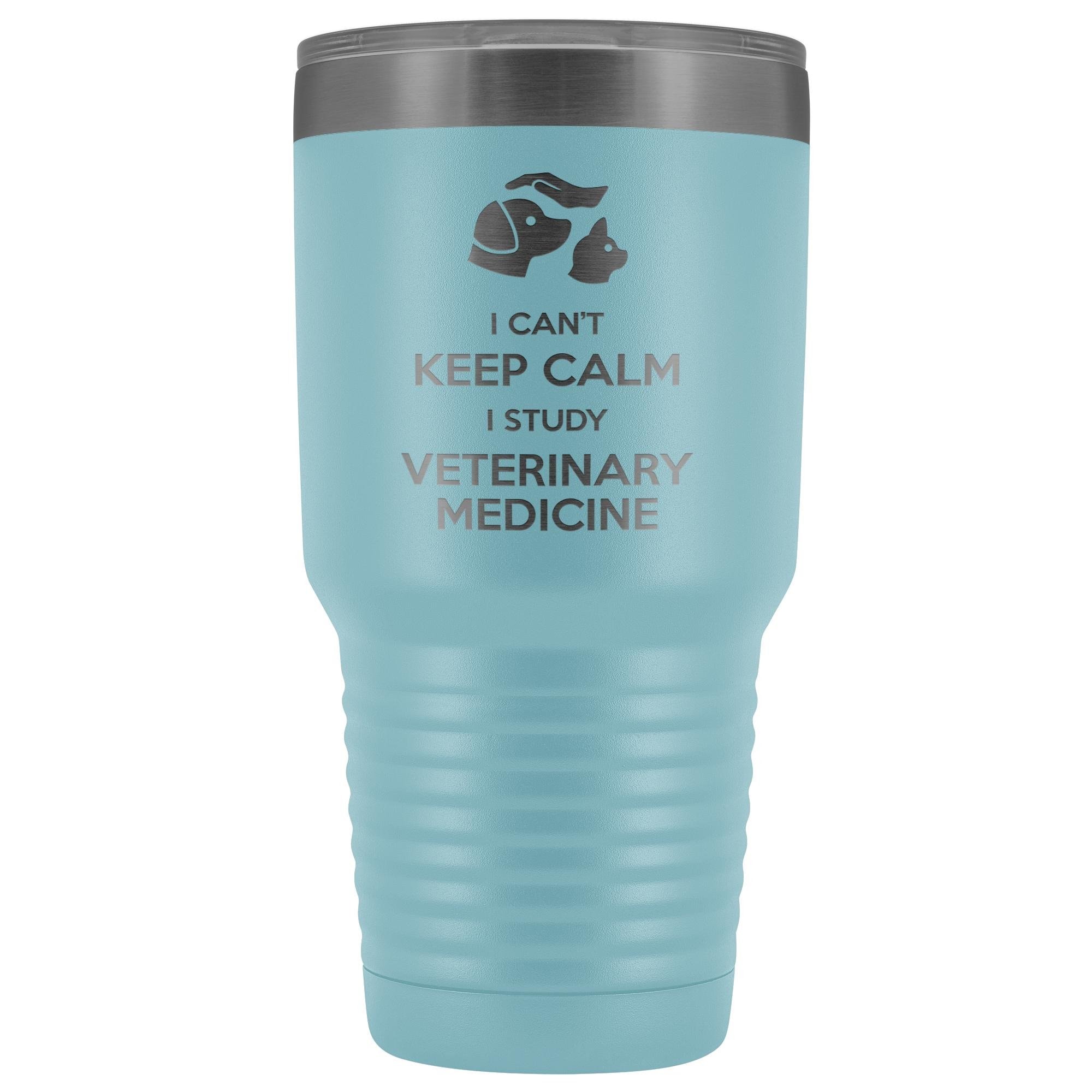 Vet Student I can't keep calm, i study veterinary medicine 30oz Vacuum Tumbler
