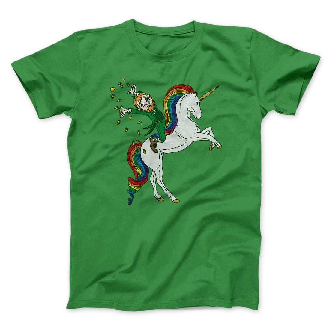 Leprechaun Unicorn Jockey T-Shirt - Unisex Cotton Tee