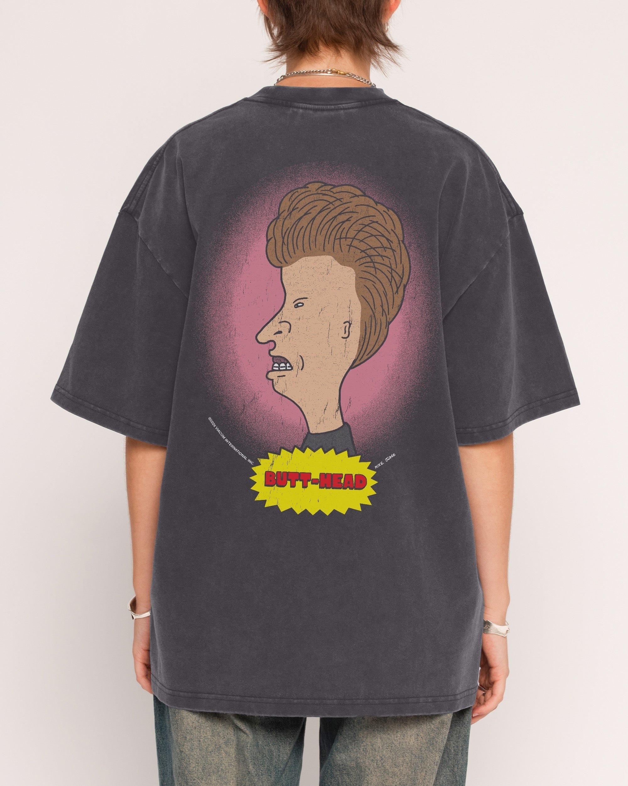 Face Off Beavis and Butt-Head Oversized Graphic Tee Unisex 100% Cotton Heavyweight