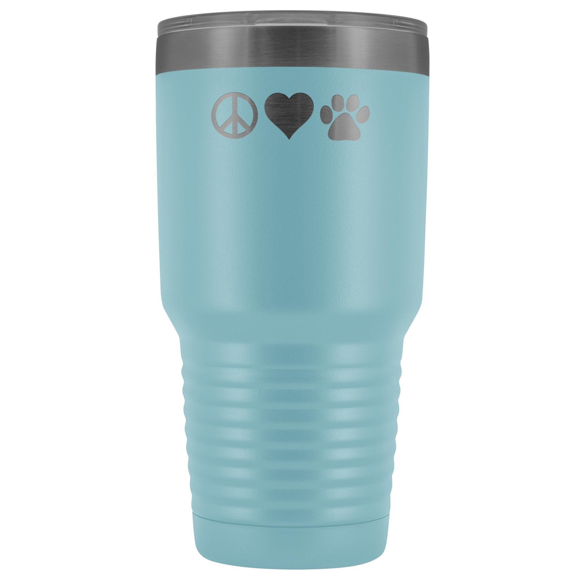 Peace, love, paws 30oz Vacuum Tumbler