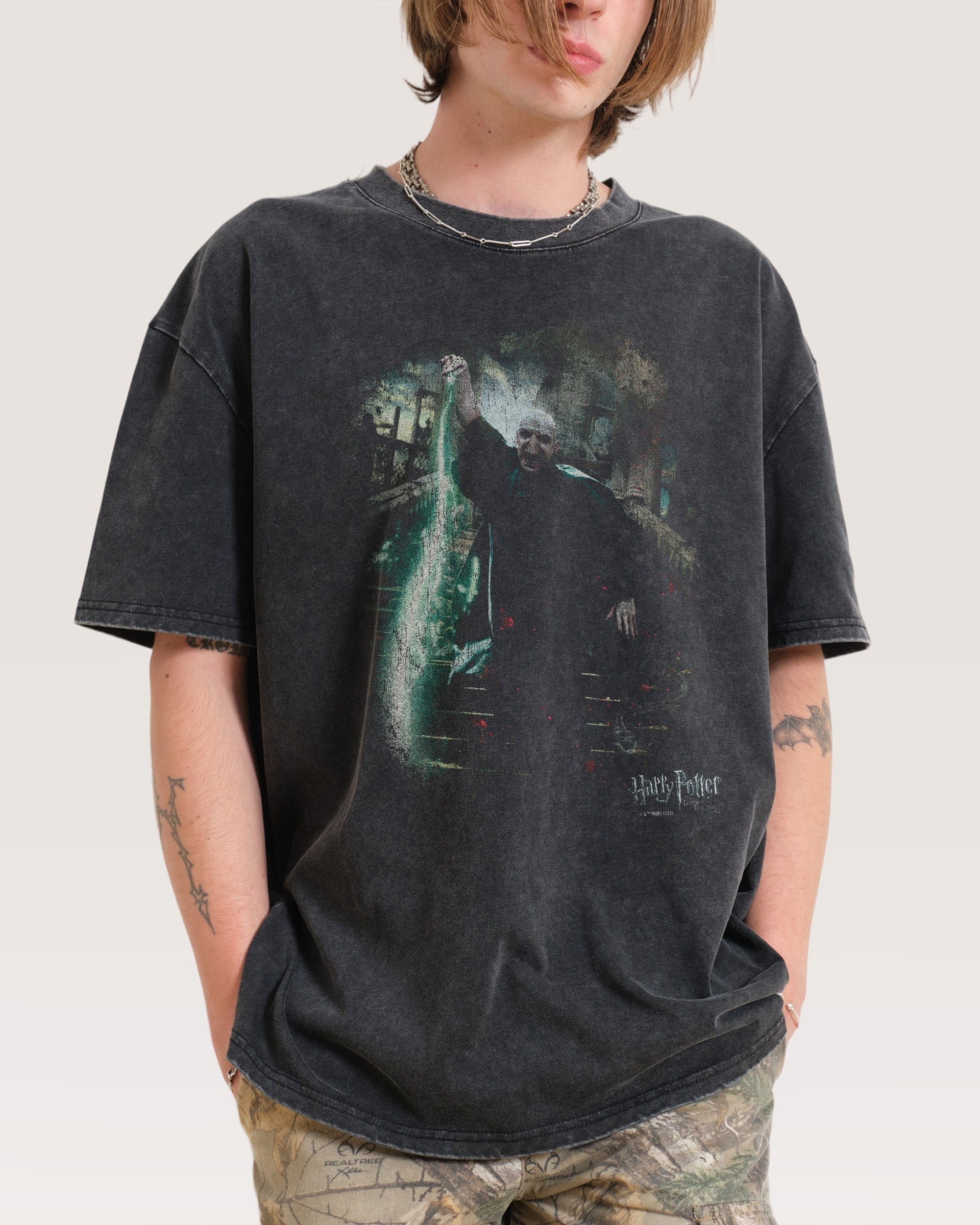 Voldemort Oversized Graphic Tee Harry Potter Official Unisex 100% Combed Cotton Heavyweight
