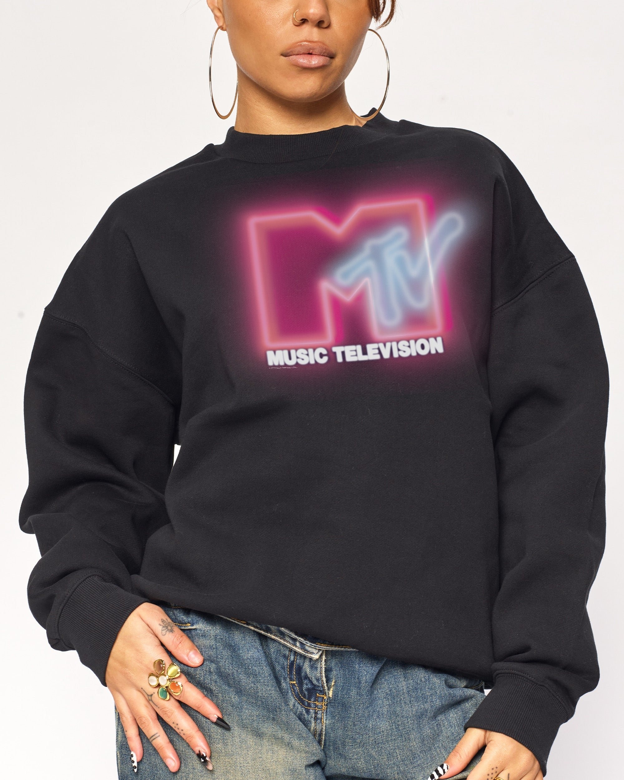Neon MTV Logo Unisex Sweatshirt - Premium 340gsm Cotton Poly Blend