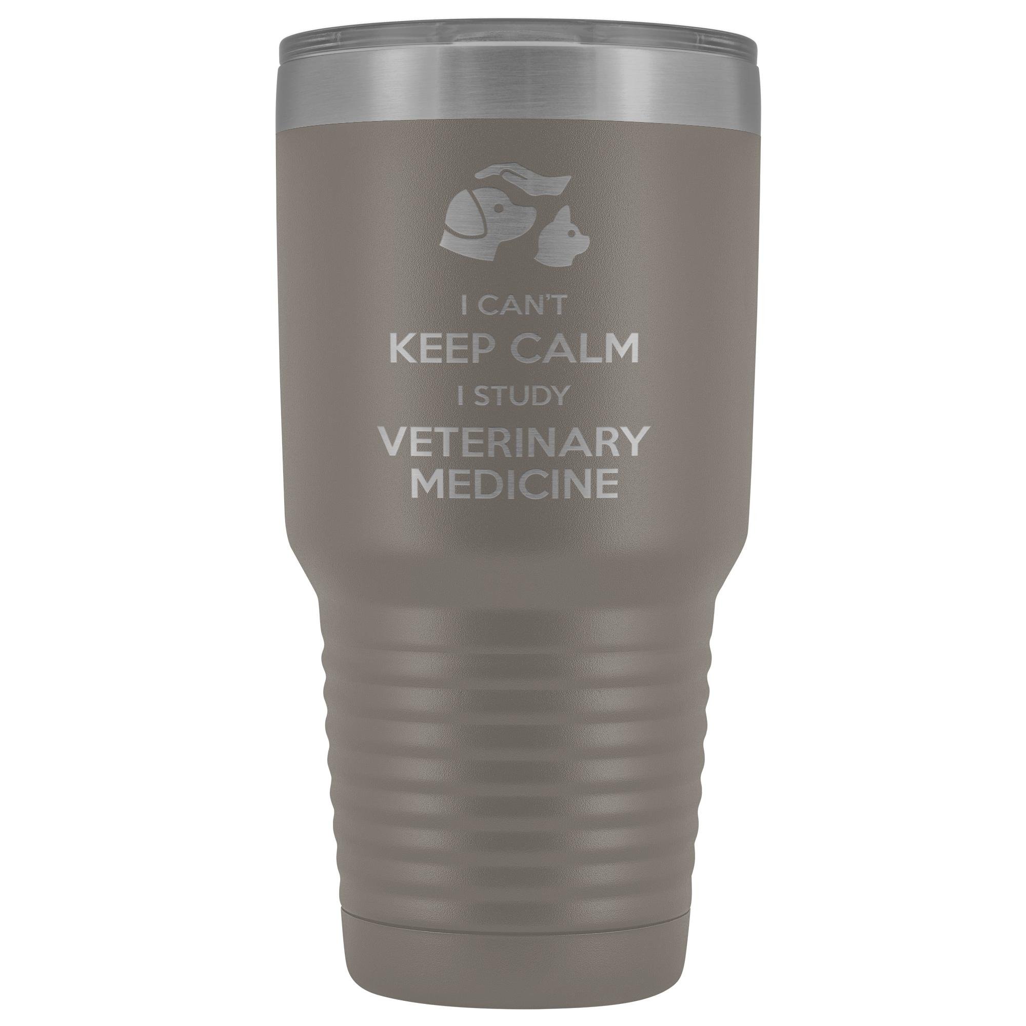 Vet Student I can't keep calm, i study veterinary medicine 30oz Vacuum Tumbler