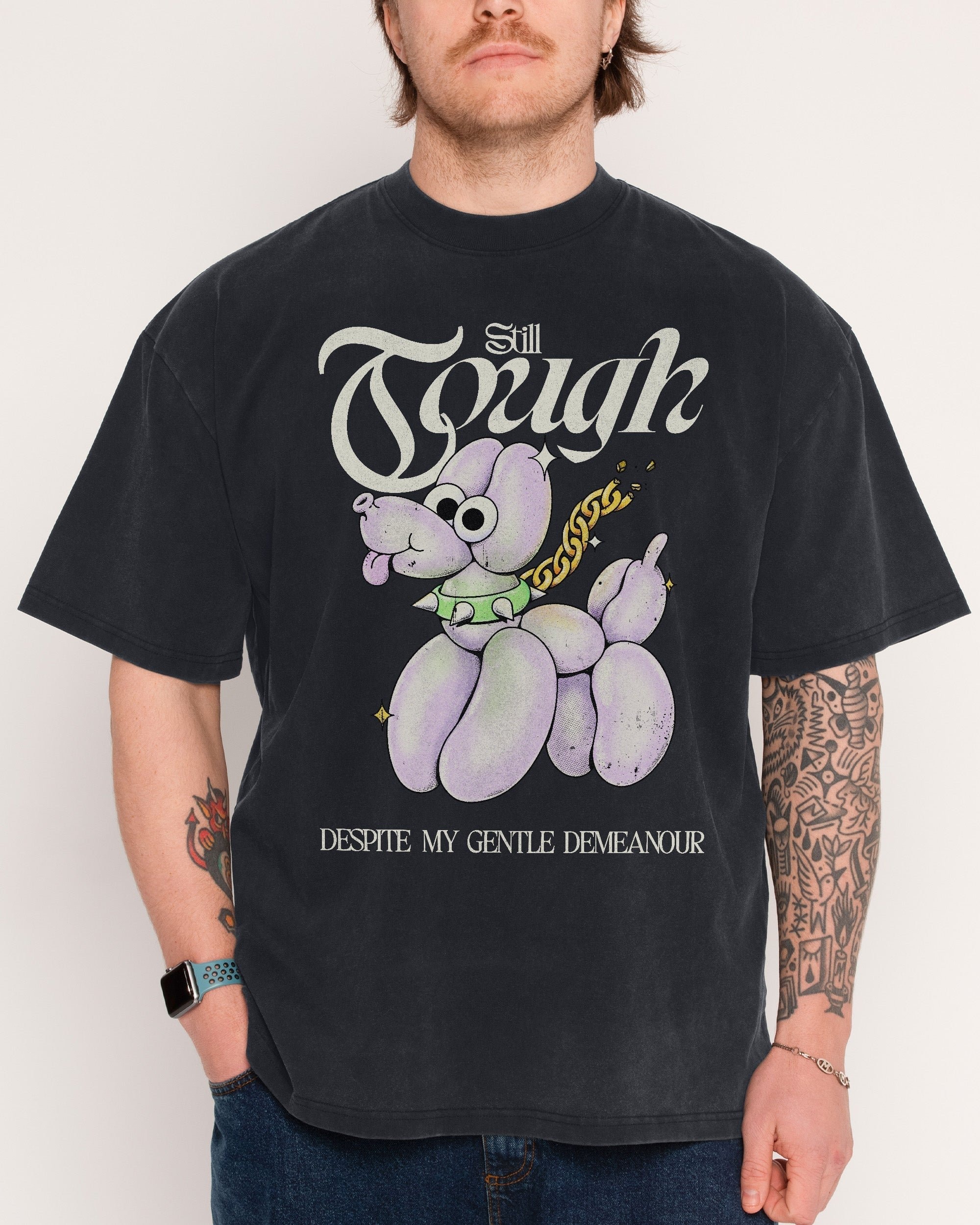 Still Tough Oversized Graphic Tee Unisex 90s Boxy Fit 100% Combed Cotton Heavyweight